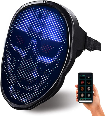 Programowalna maska ​​​​na twarz LED Elektroniczna zmiana osłony twarzy z aplikacją Bluetooth