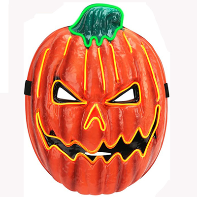 Maska na twarz z dyni Halloween z regulowanymi gumkami