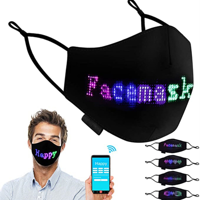 Festiwalowa programowalna maska ​​​​LED na twarz ze świecącym wyświetlaczem LED DIY Tekst