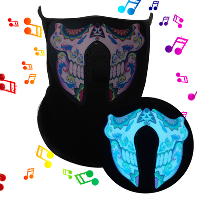 Light Up LED Sound Control Voice Maska LED na twarz Bandana muzyczna