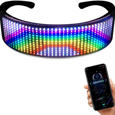 Bluetooth LED Luminous Glasses Program Wiadomość Animacja Rysunek Korektor