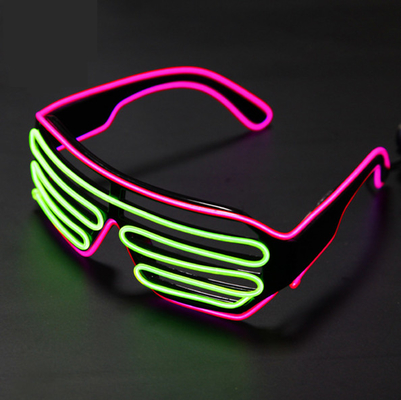 Light Up Shutter Okulary LED Neon El Wire Luminous Flashing Portable