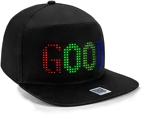 100% bawełna Bluetooth LED Hat Kontrolowane przez aplikację Znaki do samodzielnego wyświetlania