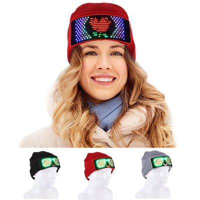 Wyświetlacz Beanie Hat Bluetooth APP DIY LED Smart Cap Unisex Editable