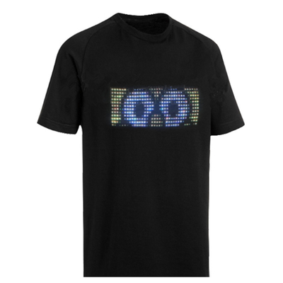 Programowalne oświetlenie LED T Shirt Kontrola aplikacji USB Akumulator Unisex