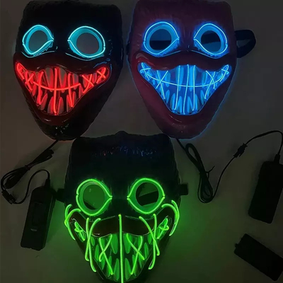Bobby Light Up Halloween Led Mask Materiał PVC na imprezę cosplay