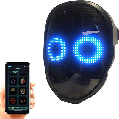 Maska Led z lśniącą maską Bluetooth programowalną na Halloween Party Cosplay