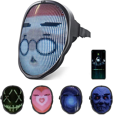 Aplikacja na smartfona Bluetooth Inteligentna maska ​​​​LED na twarz Świecąca twarz Cosplay Light Up