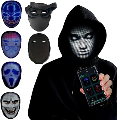 Kontrolowana aplikacja Smart Shifting LED Face Mask Dostosowany wzór Prześlij zdjęcia