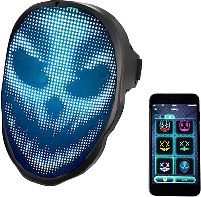 Kontrolowana aplikacja Smart Shifting LED Face Mask Dostosowany wzór Prześlij zdjęcia