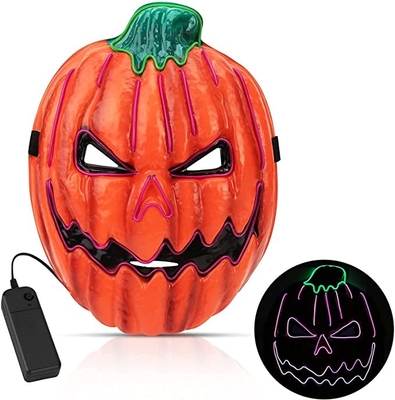 Maska na twarz z dyni Halloween z regulowanymi gumkami
