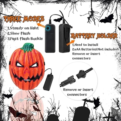 Maska na twarz z dyni Halloween z regulowanymi gumkami