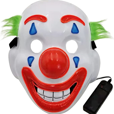 Joker Clown Luminous LED Oświetlenie Halloween Maska na rekwizyty na imprezę cosplay