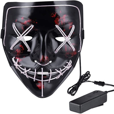 Masquerade Light Up Halloween Purge Mask Luminous z 10 różnymi kolorami