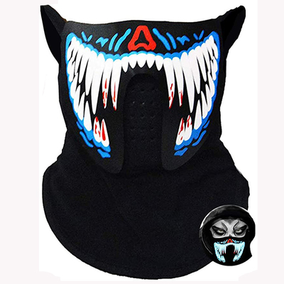 LED Music Face Mask Sterowanie głosem Luminous świecące w nocy
