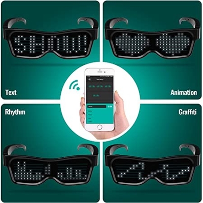 Programowalne okulary LED z aplikacją Bluetooth Inteligentne okulary DIY