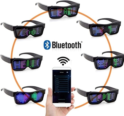 Bluetooth Appled LED Okulary Party Programowalna animacja wiadomości DIY