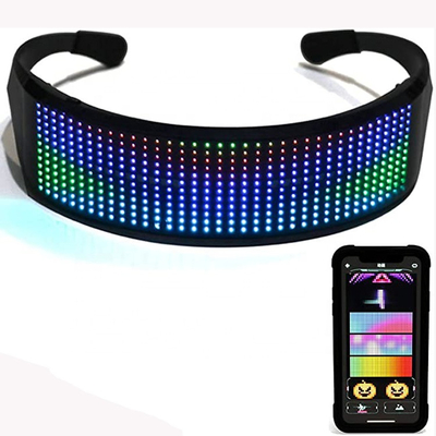 Programowalne okulary LED Anime Konfigurowalne wzory Kontrola aplikacji USB do ładowania