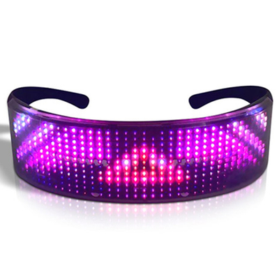 Świecące programowalne okulary LED Bluetooth 4.0 w pełnym kolorze świecące