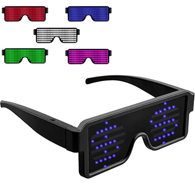 Okulary LED do ładowania USB z 11 wzorami baterii 180 mAh
