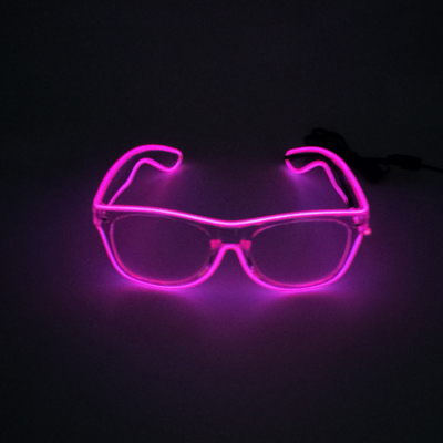 Okulary z przezroczystymi oprawkami Luminous LED z migającym światłem neonowym