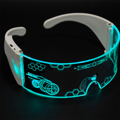 Luminous LED Visor Okulary USB Ładowalna rama Składana na imprezę Rave