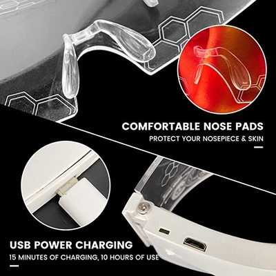 Luminous LED Visor Okulary USB Ładowalna rama Składana na imprezę Rave