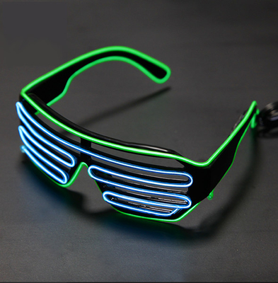Świecące migające okulary z migawką El Wire Luminous na imprezę DJ-a