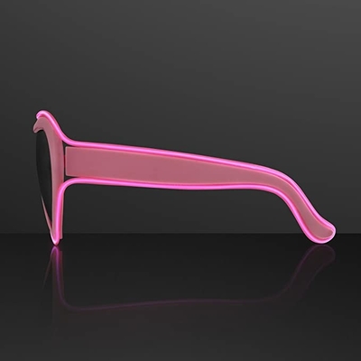 Kształt serca Luminous LED Glasses Neon EL Wire Light Świecące różowe dziewczyny Women