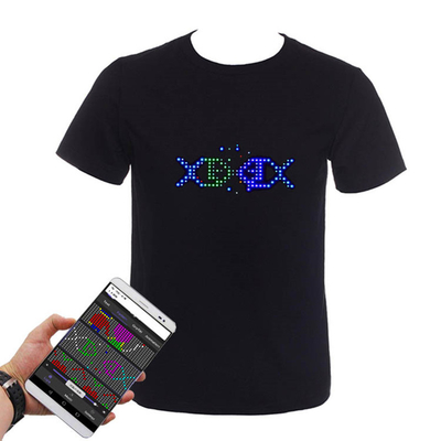 Sterowanie APP Oświetlenie LED T Shirt Programowalny Bluetooth Akumulator