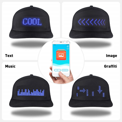 Kontrola aplikacji Program nakrycia głowy Bluetooth LED Odpinany Regulowany