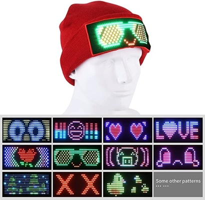Wyświetlacz Beanie Hat Bluetooth APP DIY LED Smart Cap Unisex Editable
