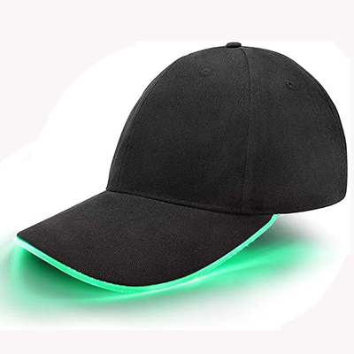 Flash Glow LED Czapki z daszkiem Świecąca czapka do wykonywania hip-hopu