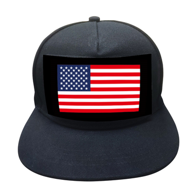 Migające czapki z daszkiem DJ Snapback aktywowane dźwiękiem ze światłami LED