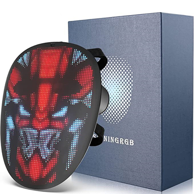 Shining App Halloween Led Mask Face z przesyłaniem i odtwarzaniem wideo na imprezę
