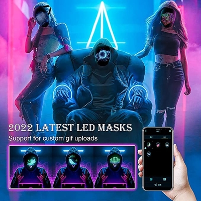 Shining App Halloween Led Mask Face z przesyłaniem i odtwarzaniem wideo na imprezę