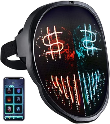 Programowalna aplikacja Halloween Led Mask Face do Cosplay Masquerade