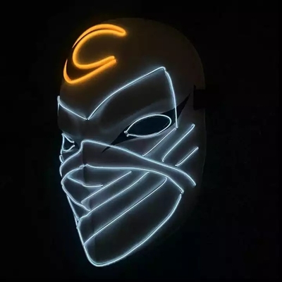 Moon Knight Halloween Light Up Led Mask Pvc Materiał świecący w ciemności