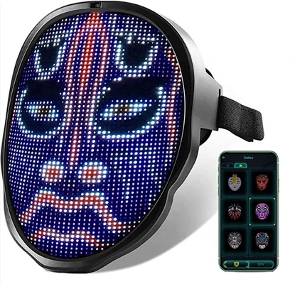 Programowalna maska ​​​​LED Bluetooth do kostiumu Cosplay Party Masquerade