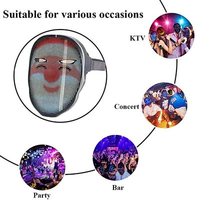 Programowalna maska ​​​​LED Bluetooth do kostiumu Cosplay Party Masquerade