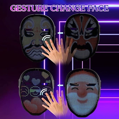 Programowalna maska ​​​​LED Bluetooth do kostiumu Cosplay Party Masquerade