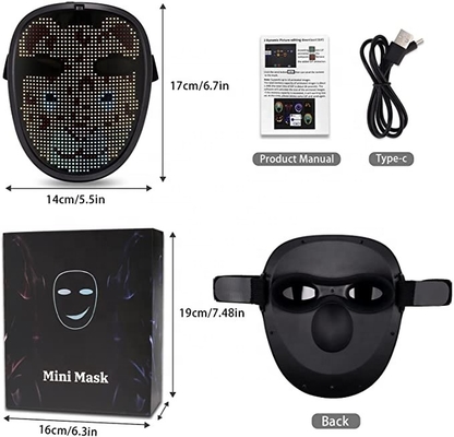Tiktok Explosive LED Pełna maska ​​do przewijania dla dzieci USB Akumulator