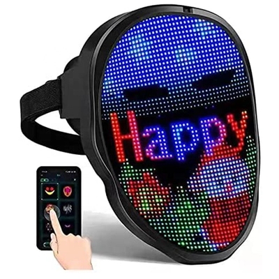 APP Control Party Maska LED USB Akumulator DIY Zdjęcia obrazu na Halloween Cosplay