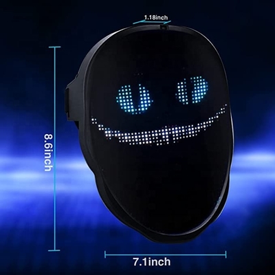 Niestandardowe twarze Bluetooth Maska LED DIY Kontrola aplikacji na Halloween Cosplay Party