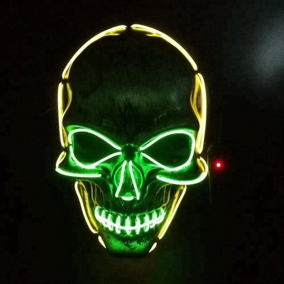 Light Up EL Wire Halloween LED Maska na twarz DC3V 10 kolorów Opcjonalnie