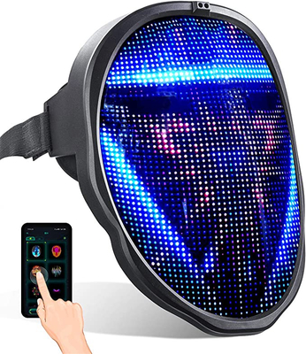 Halloween Party Inteligentna maska ​​​​na twarz LED Kontrolowana przez aplikację Zmiana twarzy Bluetooth