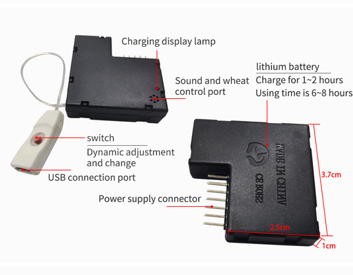 USB Rechargeable Voice LED Maska na twarz 4 tryby migania na imprezę Halloween