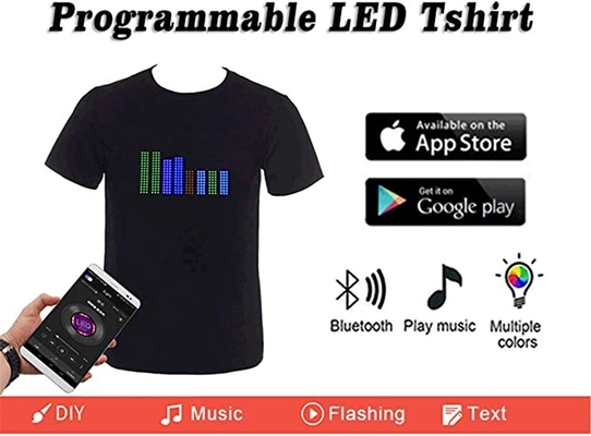 Programowalna koszulka z oświetleniem LED dostosowana do festiwalu imprezowego
