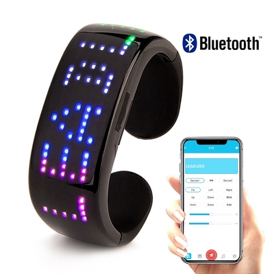 Bluetooth Pilot LED Bransoletka Aplikacja Program Wzór tekstu