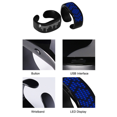 Bluetooth Pilot LED Bransoletka Aplikacja Program Wzór tekstu